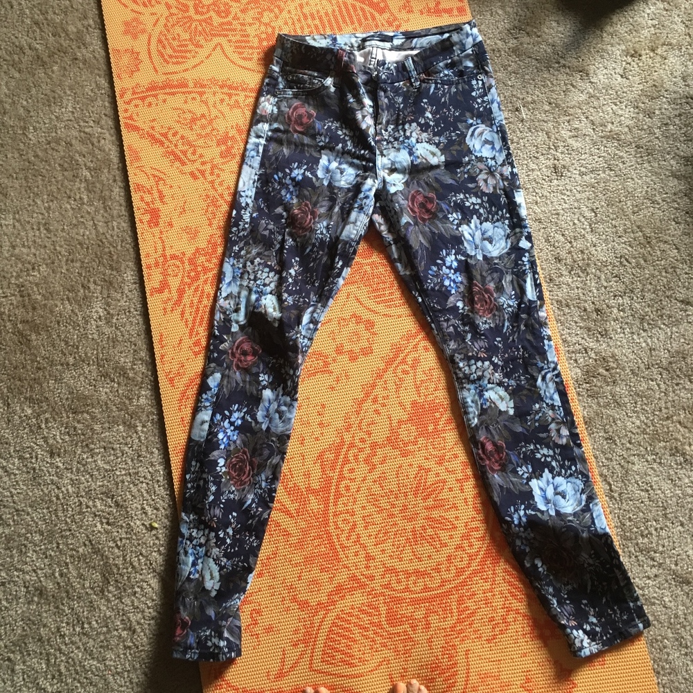 7 for all Mankind floral jeans